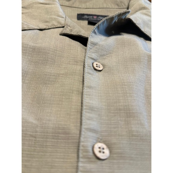 David Taylor Collection Men’s Khaki Short-sleeve Button Down Shirt - Picture 5 of 7